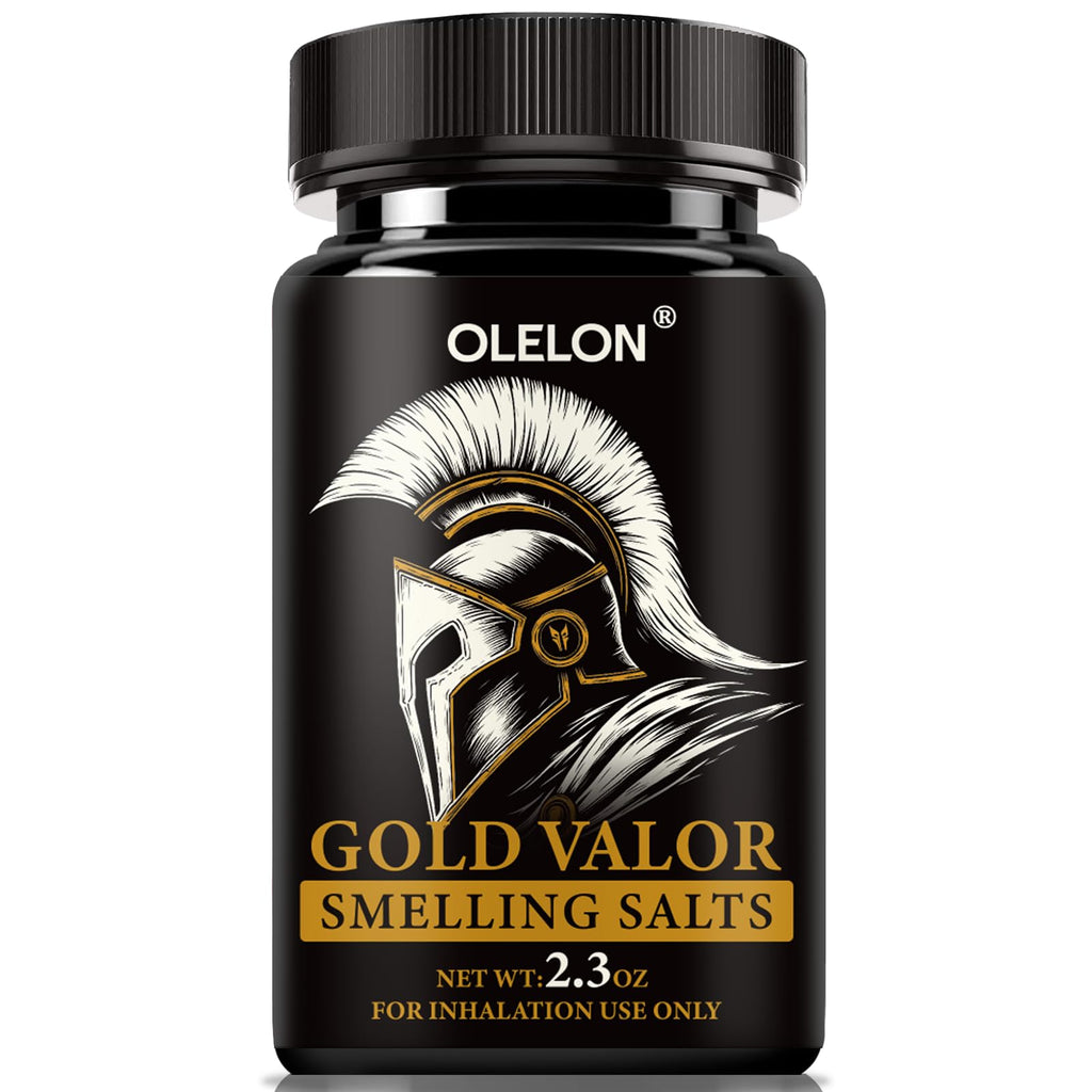 Wake Up Smelling Salts for Athletes - Gold Valor - Instant Ammonia Inhalant for Powerlifting Football Hockey