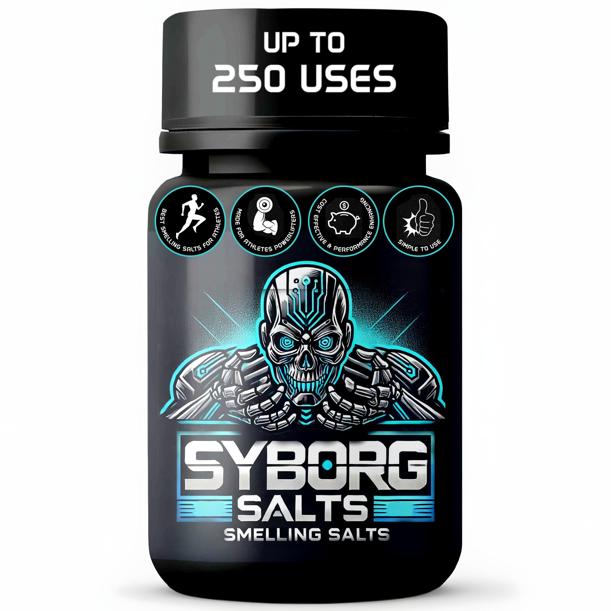 Smelling Salts Powerful Ammonia Inhalant for Athletes in Powerlifting Hockey Football Weight Lifting | Long Lasting Smelling Salt