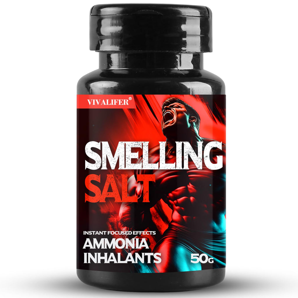 Smelling Salts 50 Grams Ammonia Inhalant Powerlifting Smelling Salts for Athletes Water Activated Ammonia Inhalant Supports Instant Energy Focus & Motivation